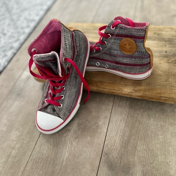 Converse Chuck Taylor Hi Berry Pink High-Top Fabric Basketball Shoe size 5.5 - Picture 11 of 16